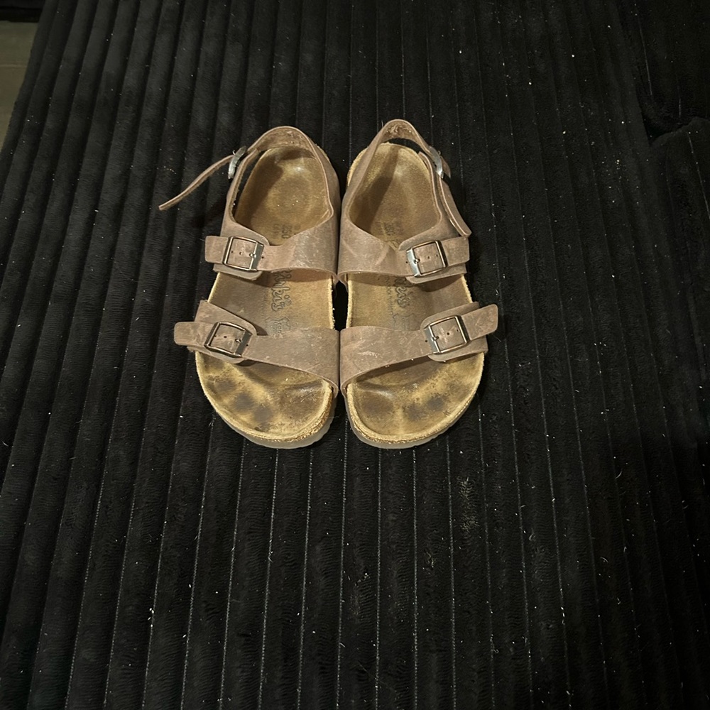 Birkenstock Brown Two-Strap Adjustable Sandals